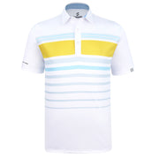 ALBERTO POLO SHIRT WHITE/YELLOW