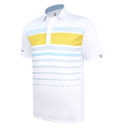 ALBERTO POLO SHIRT WHITE/YELLOW