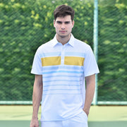 ALBERTO POLO SHIRT WHITE/YELLOW