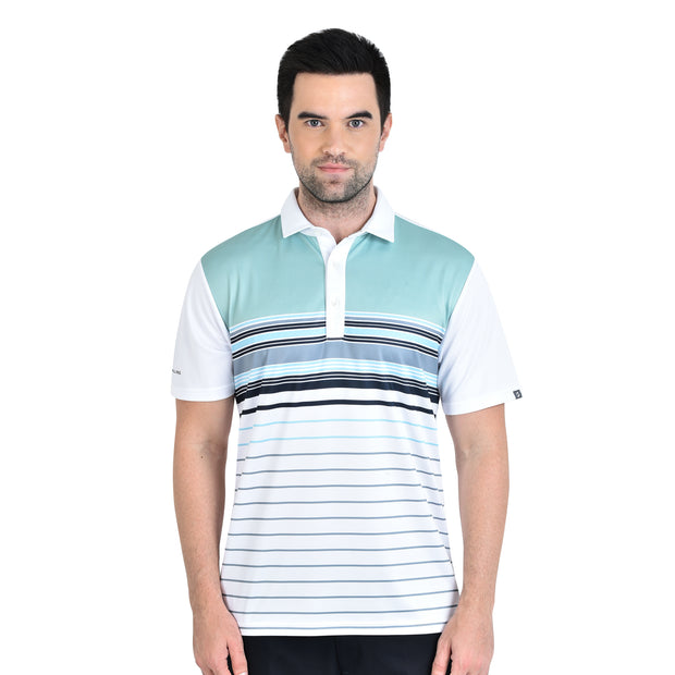 FIDEL POLO SHIRT WHITE LIGHT GREEN