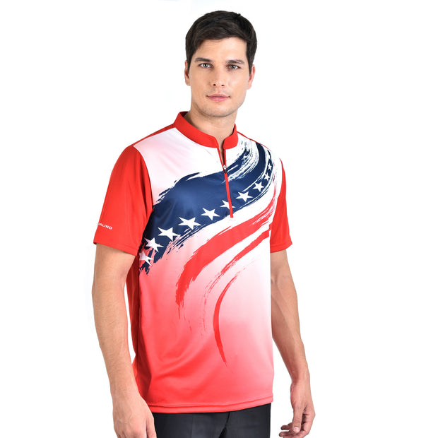 FOLKE BOWLING JERSEY RED