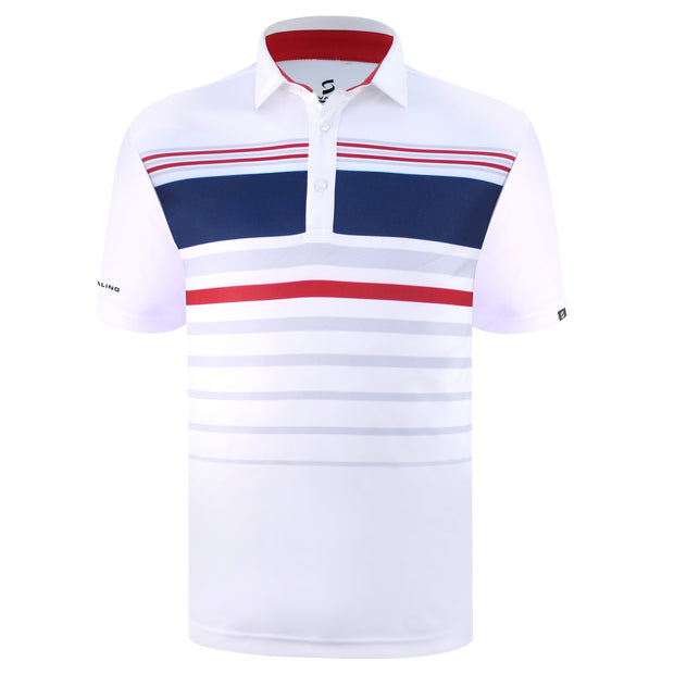 ALBERTO POLO SHIRT WHITE/NAVY