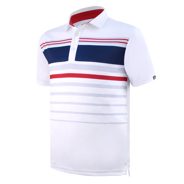 ALBERTO POLO SHIRT WHITE/NAVY