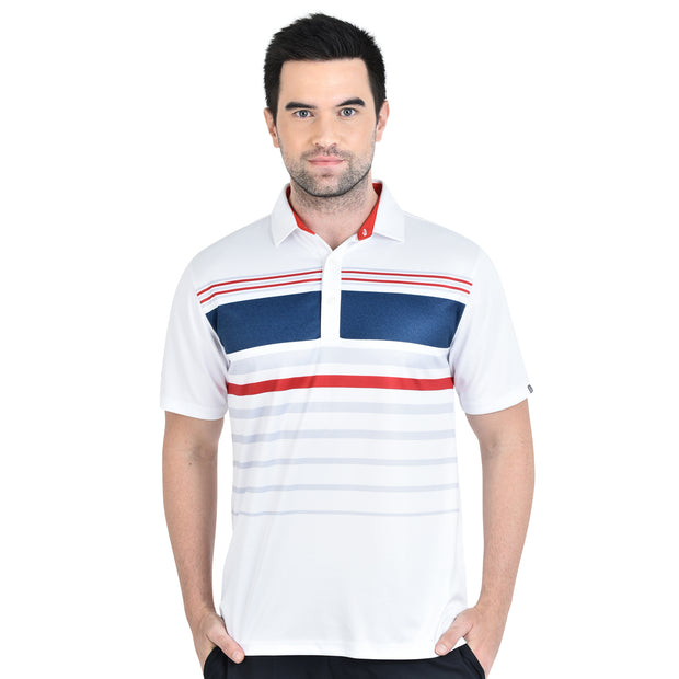 ALBERTO POLO SHIRT WHITE/NAVY