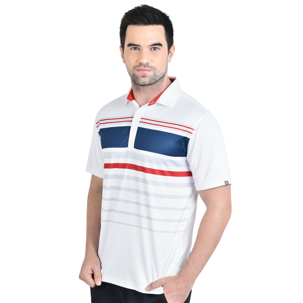 ALBERTO POLO SHIRT WHITE/NAVY