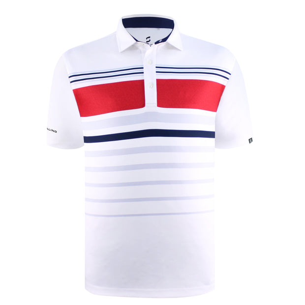 ALBERTO POLO SHIRT WHITE/RED