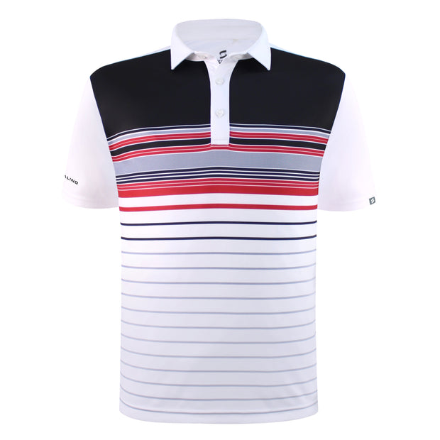 FIDEL POLO SHIRT WHITE BLACK