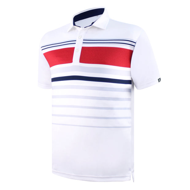 ALBERTO POLO SHIRT WHITE/RED