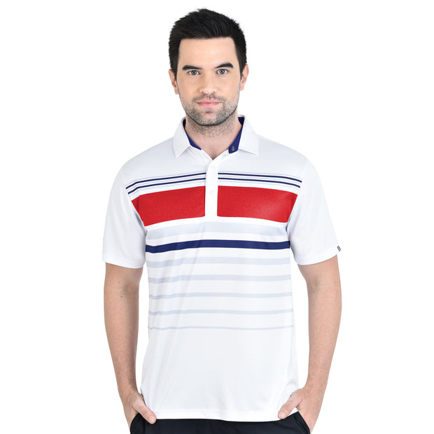 ALBERTO POLO SHIRT WHITE/RED