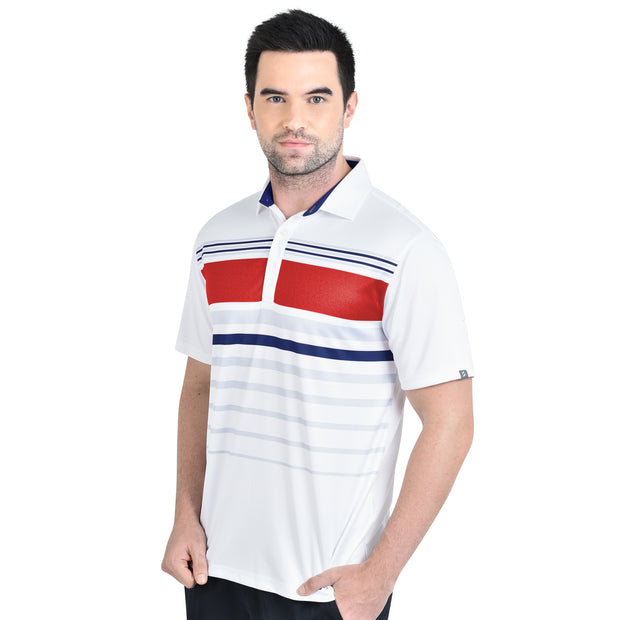 ALBERTO POLO SHIRT WHITE/RED